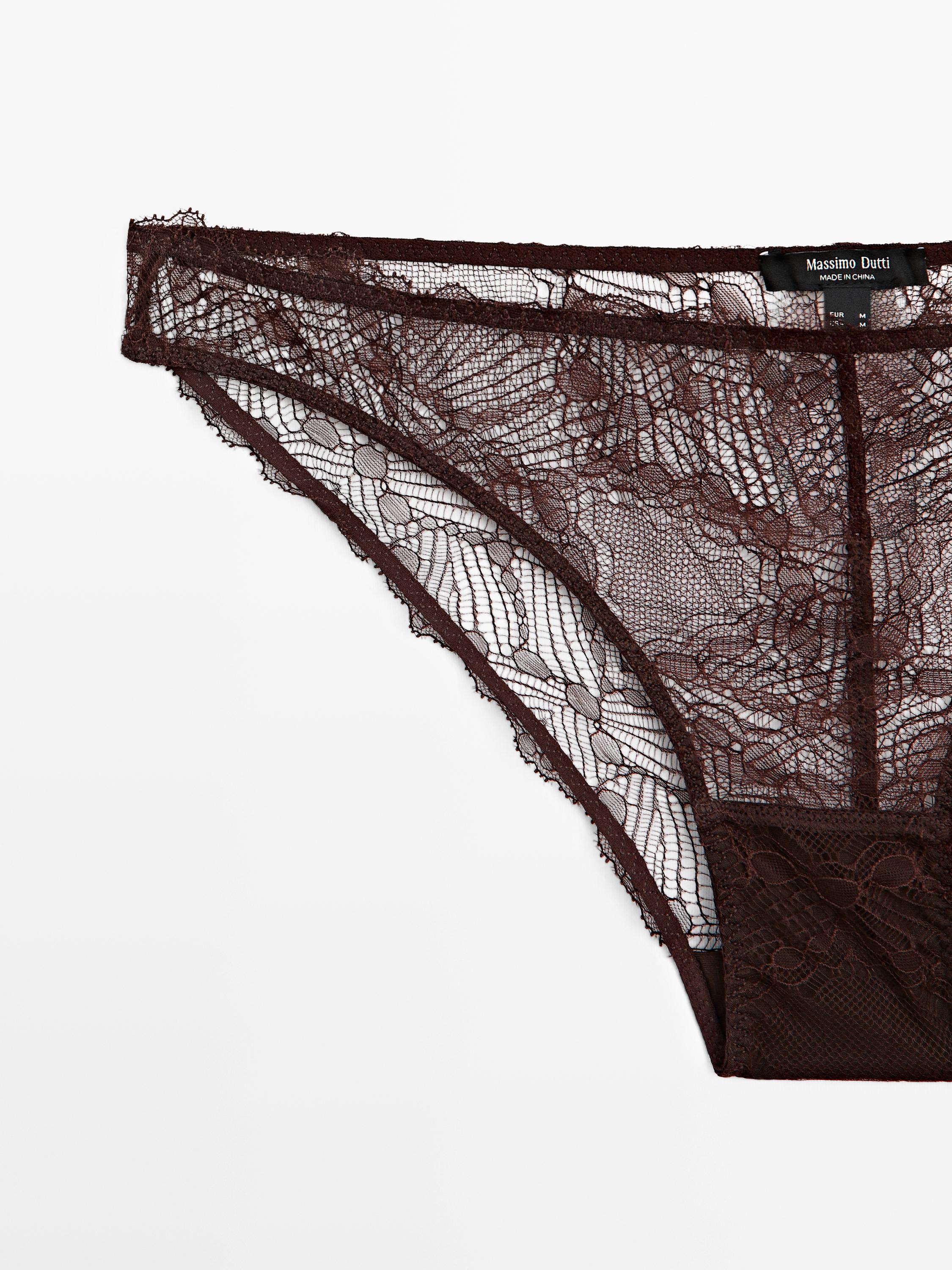 Culotte dentelle détail blonde